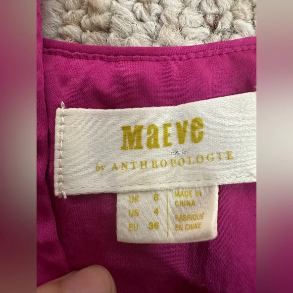 Anthropologie Magenta Blouse size 4 - Picture 5 of 9